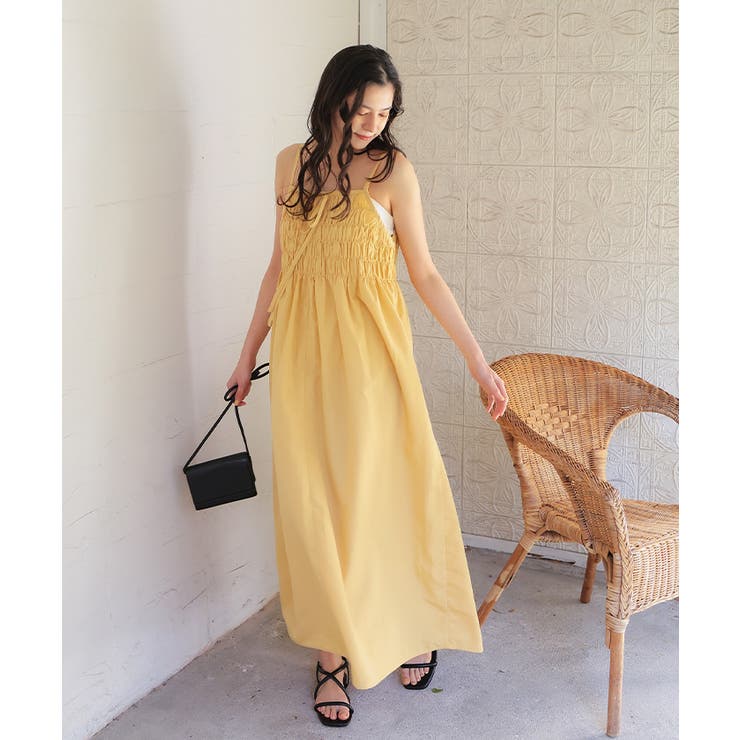 前後2wayバストシャーリングキャミソールワンピース | titivate | 詳細画像15 