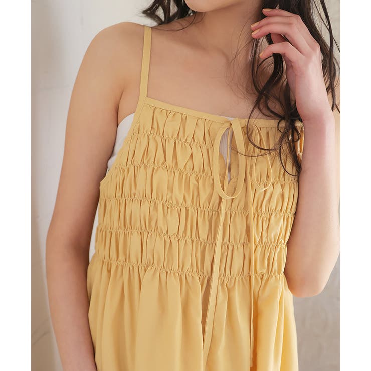 前後2wayバストシャーリングキャミソールワンピース | titivate | 詳細画像19 