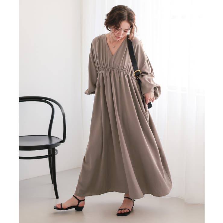 Vネックカフタンワンピース | titivate | 詳細画像15 