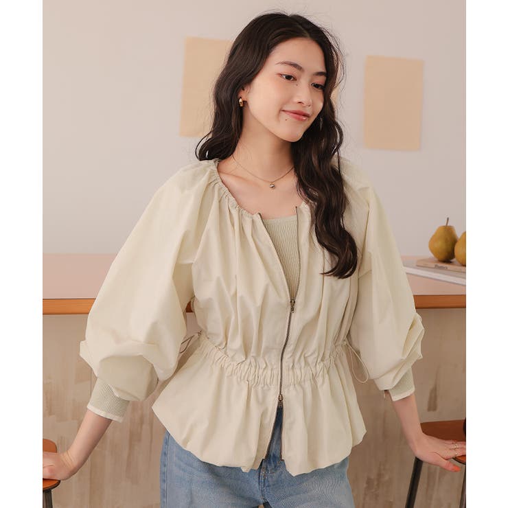 ペプラムギャザーボリュームブルゾン | titivate | 詳細画像23 