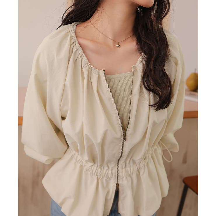 ペプラムギャザーボリュームブルゾン | titivate | 詳細画像24 