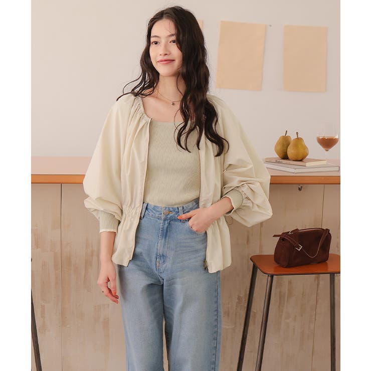 ペプラムギャザーボリュームブルゾン | titivate | 詳細画像2 