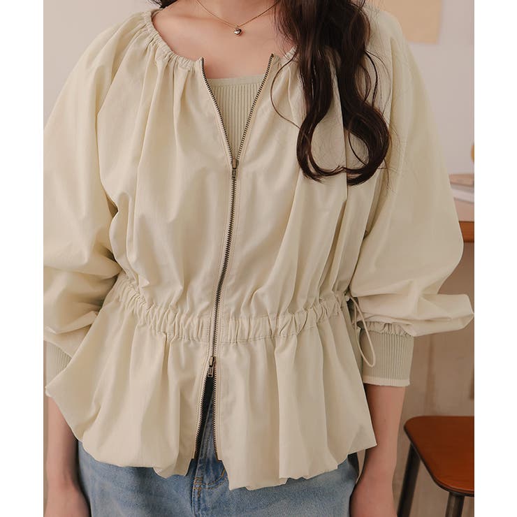 ペプラムギャザーボリュームブルゾン | titivate | 詳細画像5 