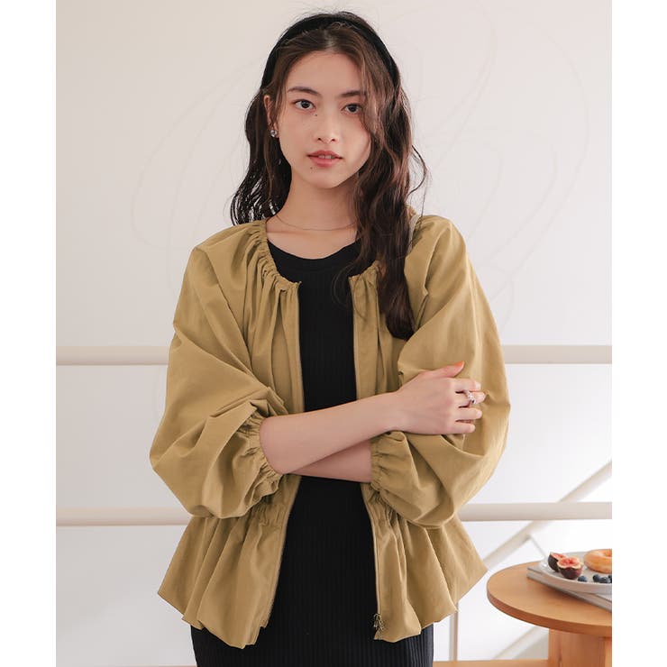 ペプラムギャザーボリュームブルゾン | titivate | 詳細画像6 