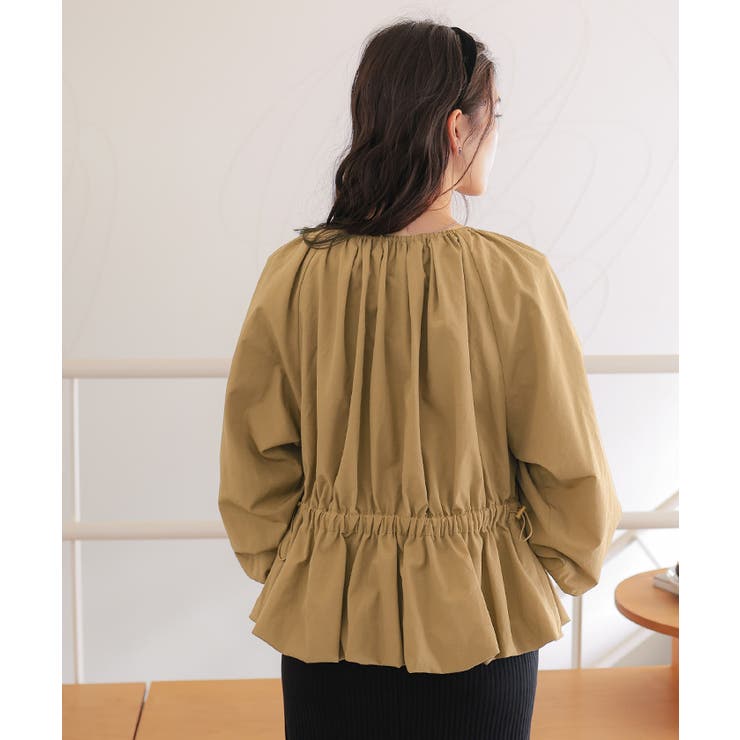 ペプラムギャザーボリュームブルゾン | titivate | 詳細画像9 