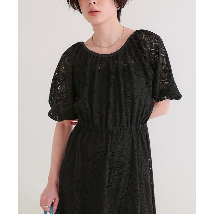 前後2wayパフスリーブレースワンピース | titivate | 詳細画像7 