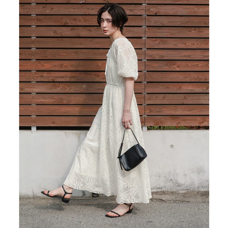 前後2wayパフスリーブレースワンピース | titivate | 詳細画像12 