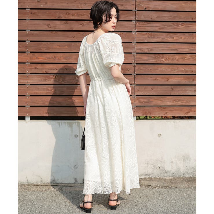 前後2wayパフスリーブレースワンピース | titivate | 詳細画像13 