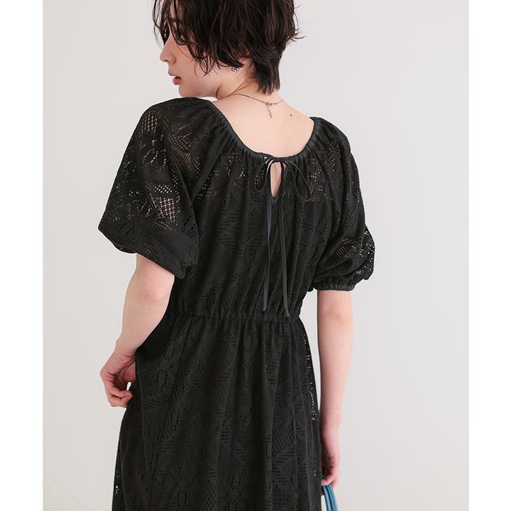 前後2wayパフスリーブレースワンピース | titivate | 詳細画像15 