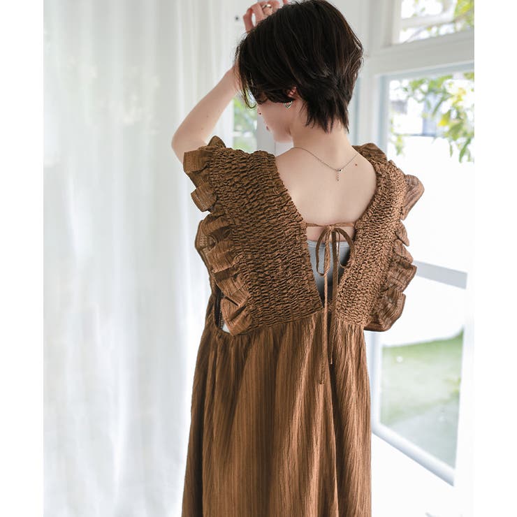 シャーリングフリルワンピース | titivate | 詳細画像6 