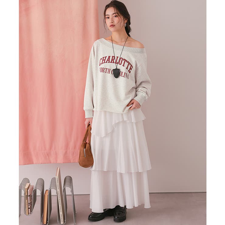 オフショルダースウェットプルオーバー | titivate | 詳細画像29 