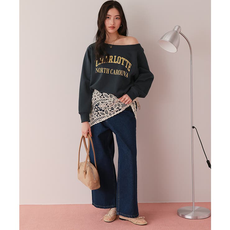 オフショルダースウェットプルオーバー | titivate | 詳細画像33 