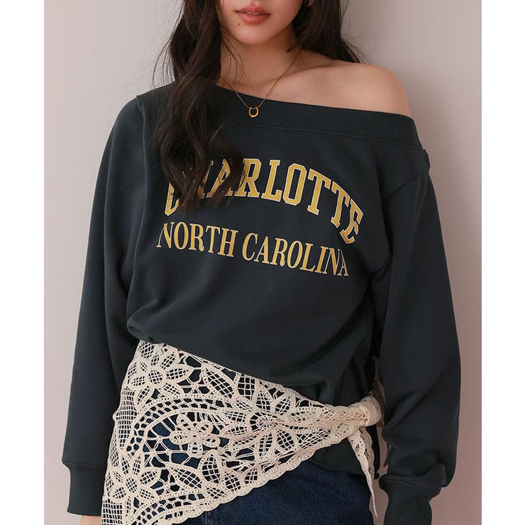 オフショルダースウェットプルオーバー | titivate | 詳細画像14 