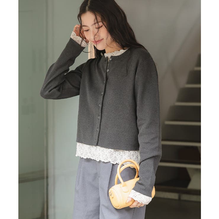 クリア釦UVケアニットカーディガン | titivate | 詳細画像24 