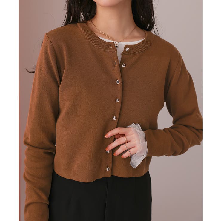 クリア釦UVケアニットカーディガン | titivate | 詳細画像26 