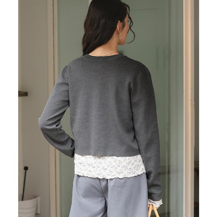 クリア釦UVケアニットカーディガン | titivate | 詳細画像9 