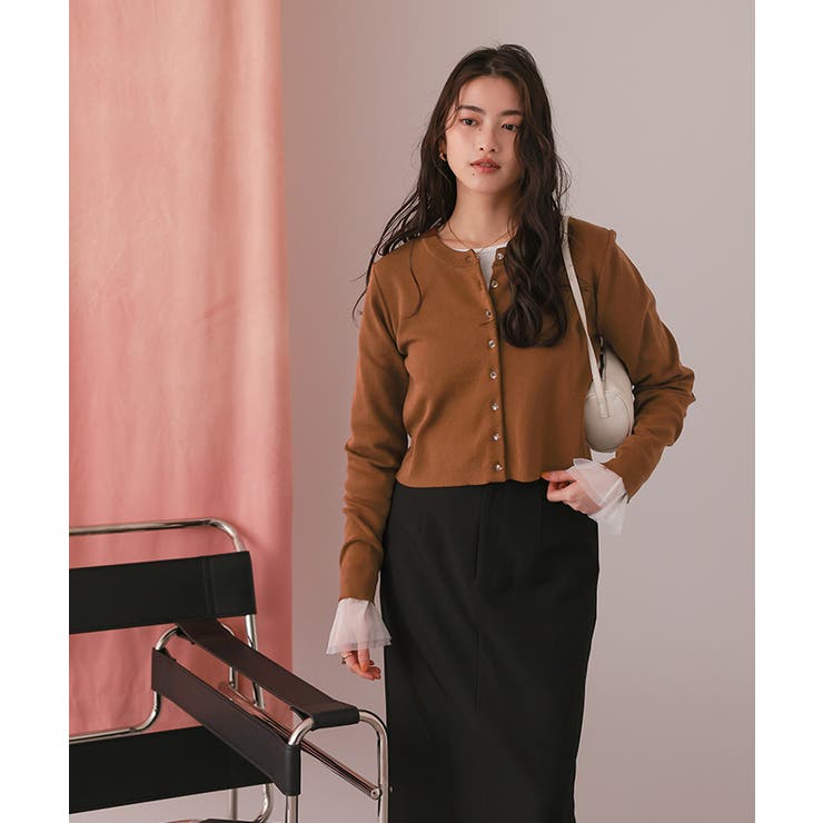 クリア釦UVケアニットカーディガン | titivate | 詳細画像13 