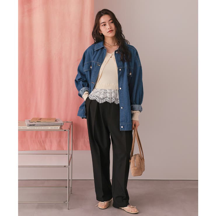 襟付ルーズデニムジャケット | titivate | 詳細画像31 