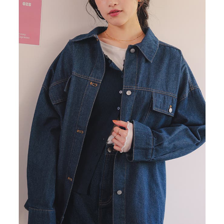 襟付ルーズデニムジャケット | titivate | 詳細画像2 