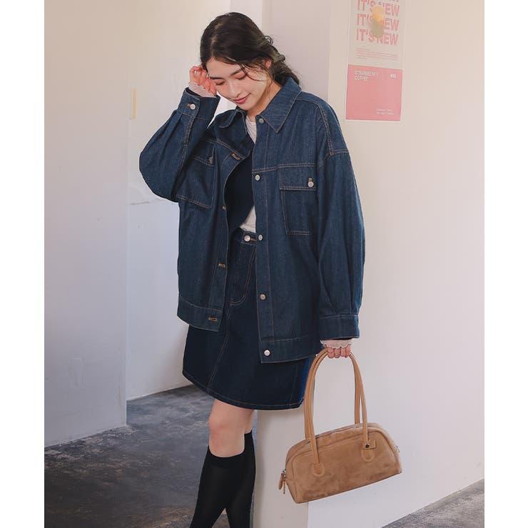 襟付ルーズデニムジャケット | titivate | 詳細画像3 