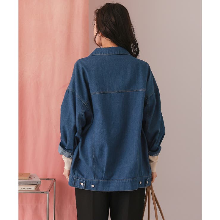 襟付ルーズデニムジャケット | titivate | 詳細画像14 