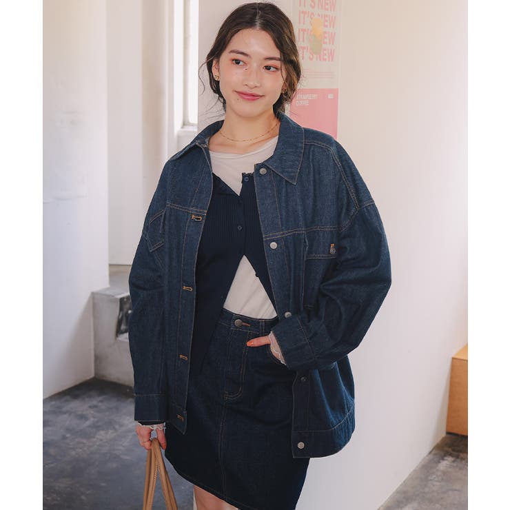 襟付ルーズデニムジャケット | titivate | 詳細画像15 