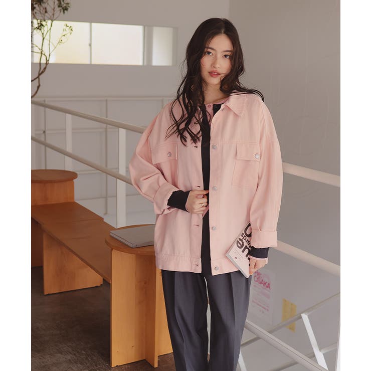 襟付ルーズデニムジャケット | titivate | 詳細画像17 