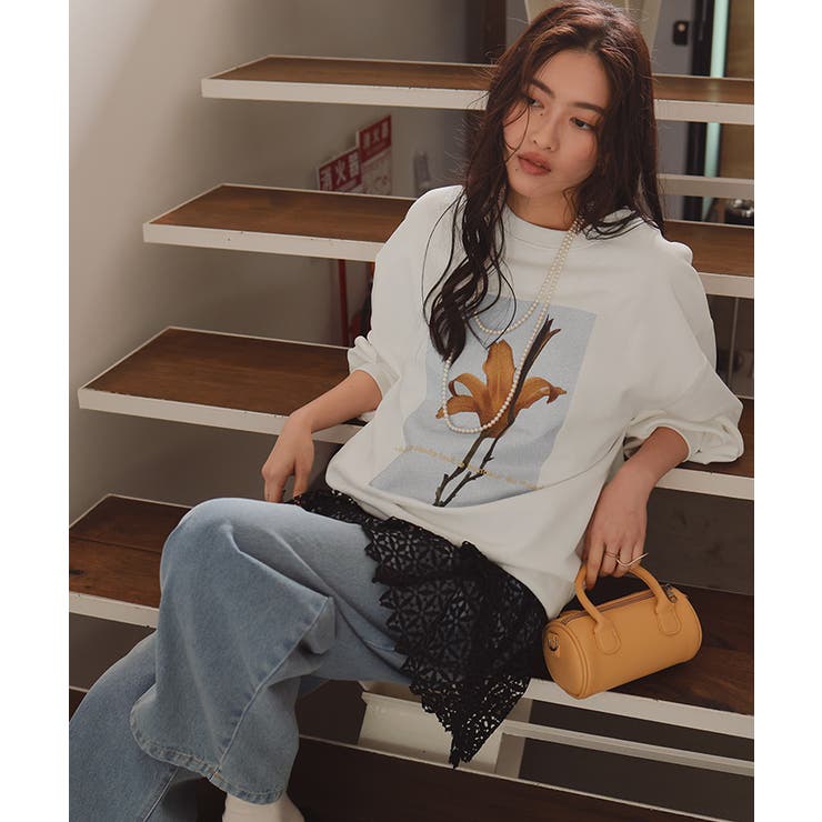 フォトプリントオーバーサイズスウェットプルオーバー | titivate | 詳細画像6 