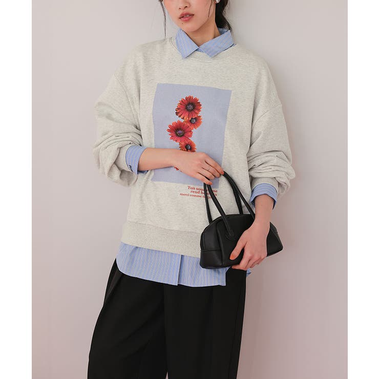 フォトプリントオーバーサイズスウェットプルオーバー | titivate | 詳細画像9 