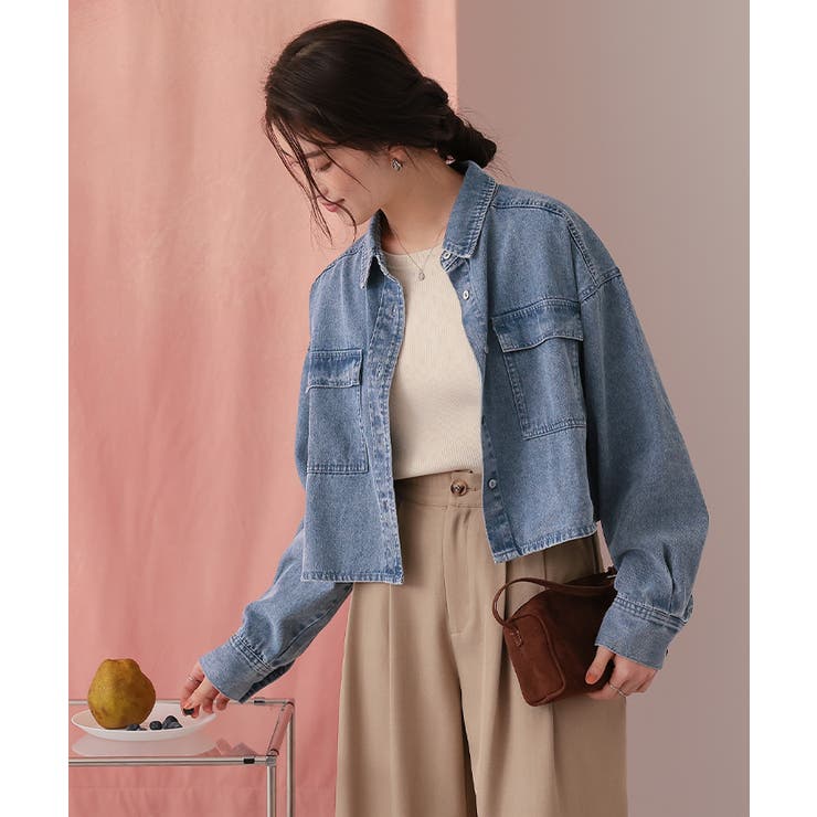 ライトオンスショートデニムシャツ | titivate | 詳細画像13 