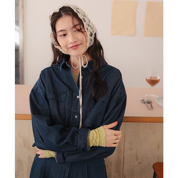 ライトオンスショートデニムシャツ | titivate | 詳細画像14 