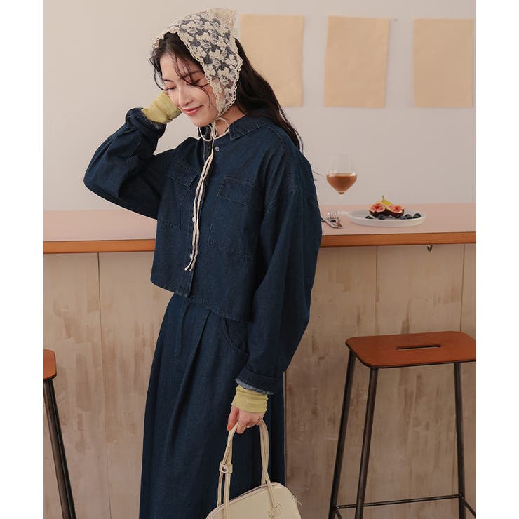 ライトオンスショートデニムシャツ | titivate | 詳細画像16 