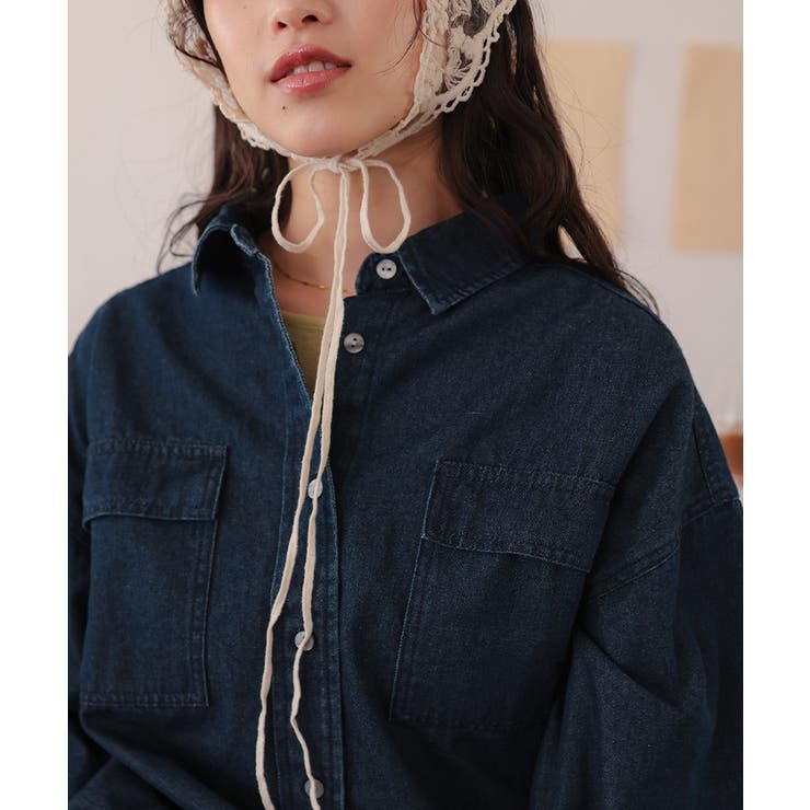 ライトオンスショートデニムシャツ | titivate | 詳細画像17 