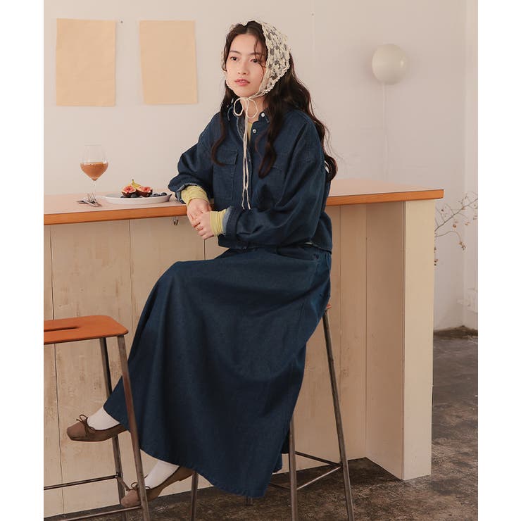 ライトオンスショートデニムシャツ | titivate | 詳細画像18 