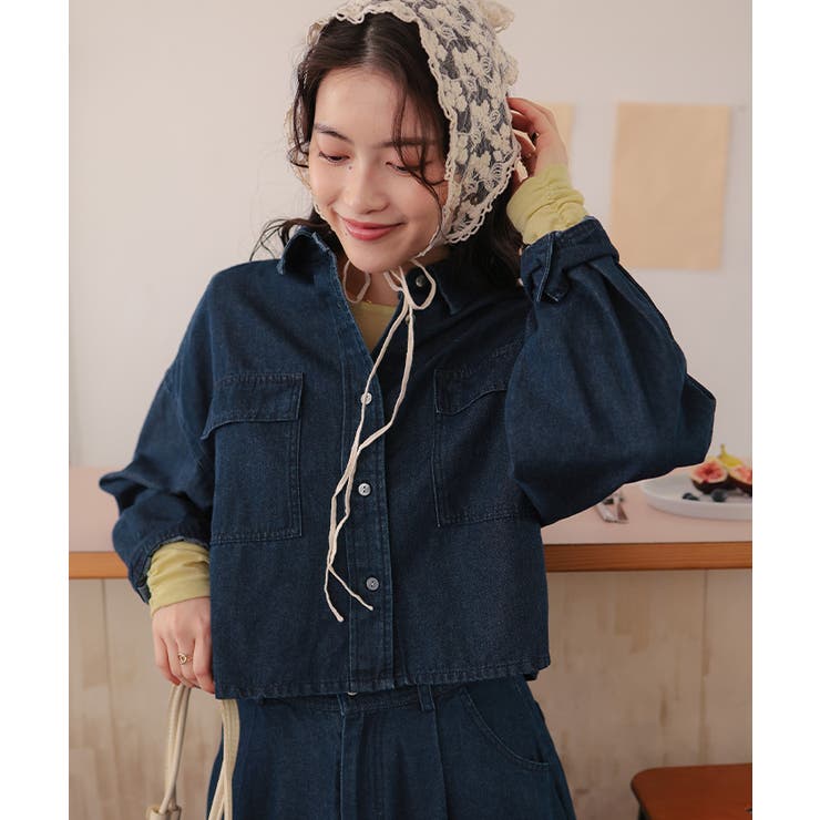 ライトオンスショートデニムシャツ | titivate | 詳細画像2 