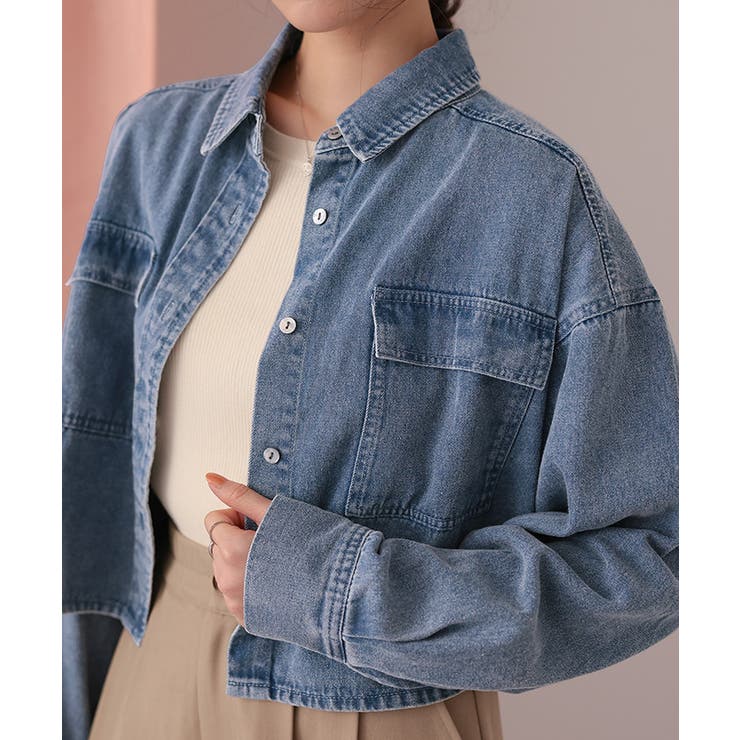 ライトオンスショートデニムシャツ | titivate | 詳細画像8 