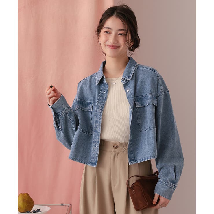 ライトオンスショートデニムシャツ | titivate | 詳細画像9 