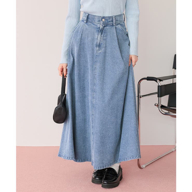 ライトオンスデニムフレアスカート | titivate | 詳細画像8 