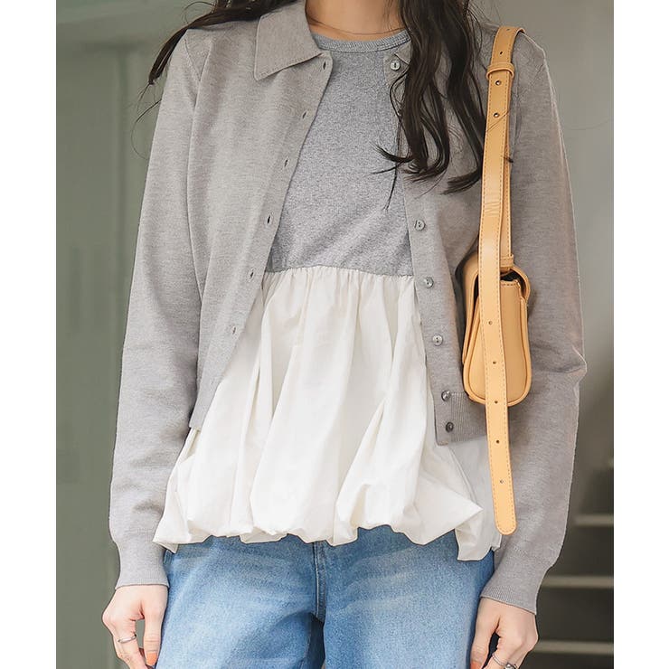 カップ付きバルーンペプラムトップス | titivate | 詳細画像8 