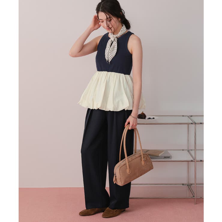 カップ付きバルーンペプラムトップス | titivate | 詳細画像17 