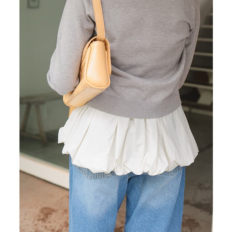 カップ付きバルーンペプラムトップス | titivate | 詳細画像3 