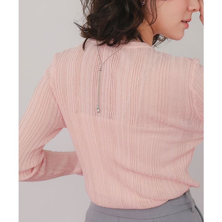 クルーネックランダムリブシアーニット | titivate | 詳細画像13 