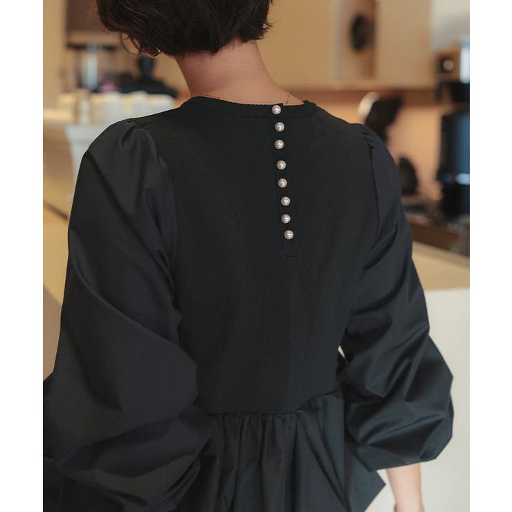 バックパール釦ドッキングペプラムトップス【セレモニー】 | titivate | 詳細画像18 
