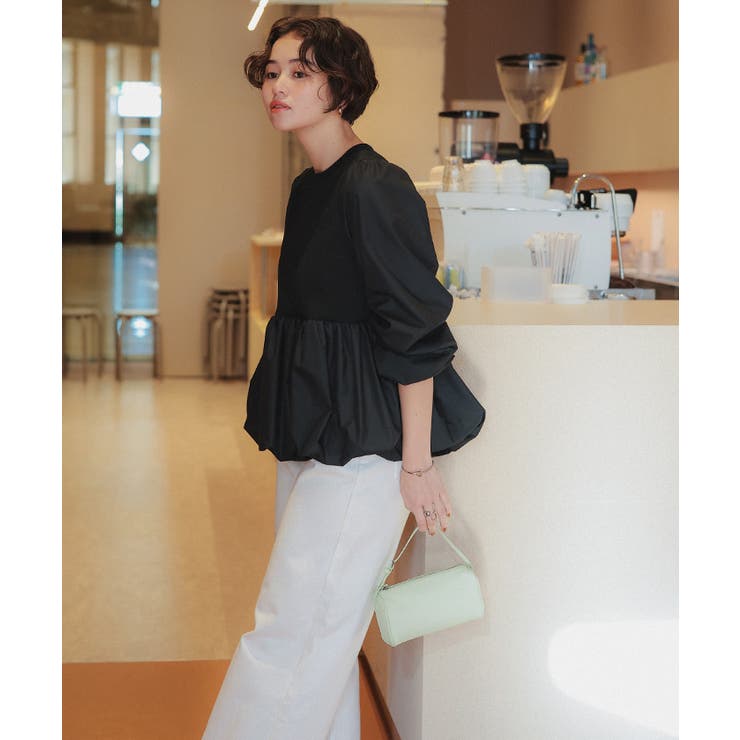 バックパール釦ドッキングペプラムトップス【セレモニー】 | titivate | 詳細画像2 