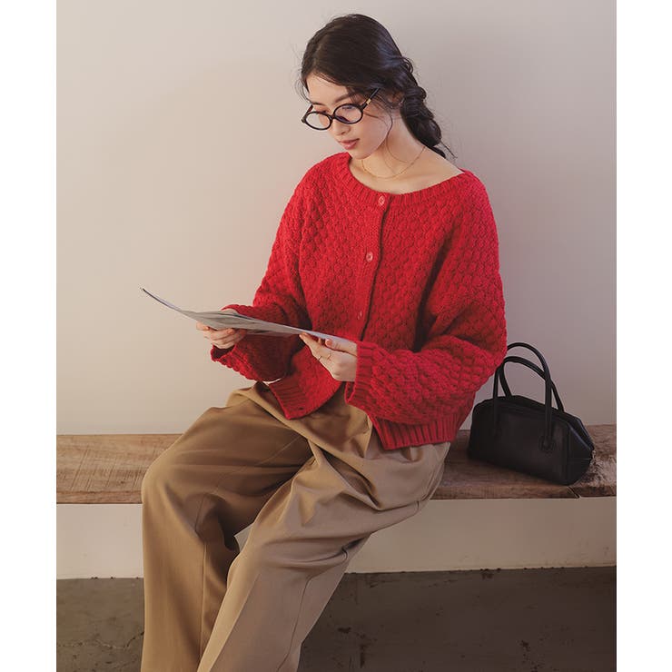 ポップコーンニットカーディガン | titivate | 詳細画像4 