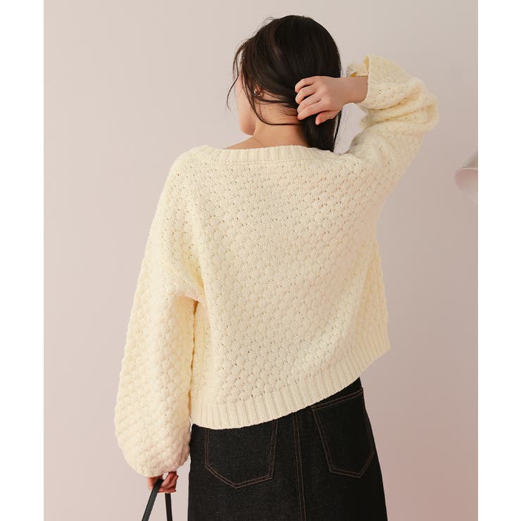 ポップコーンニットカーディガン | titivate | 詳細画像13 