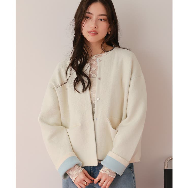 配色デザインニットコート/カーディガン | titivate | 詳細画像20 