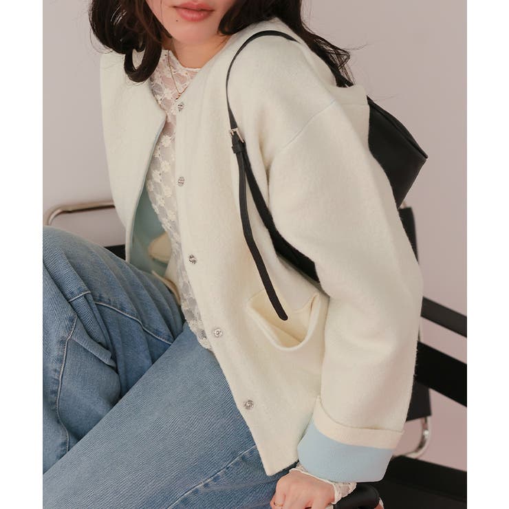 配色デザインニットコート/カーディガン | titivate | 詳細画像27 