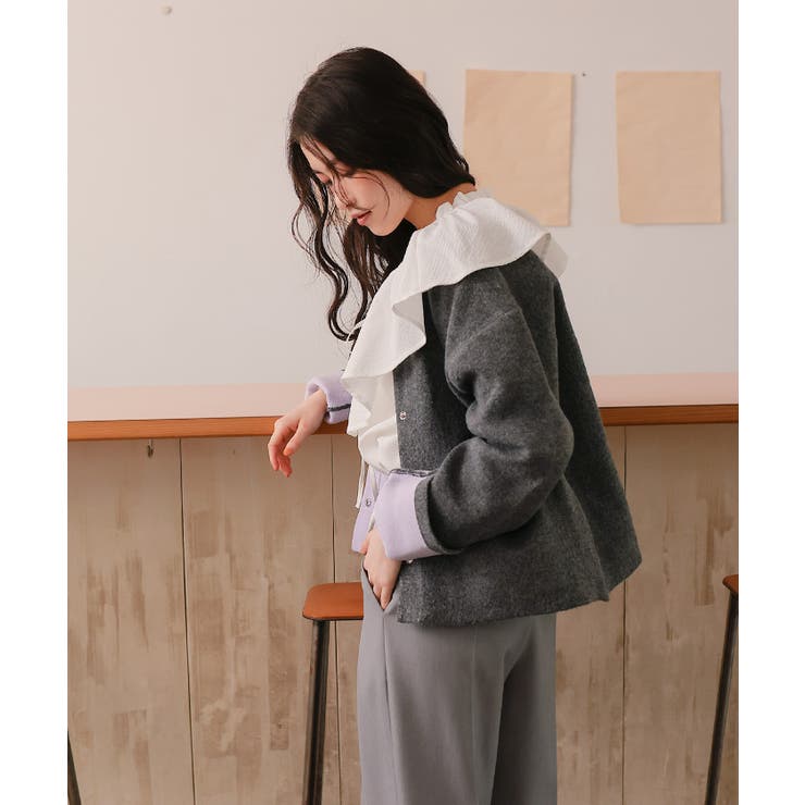 配色デザインニットコート/カーディガン | titivate | 詳細画像34 