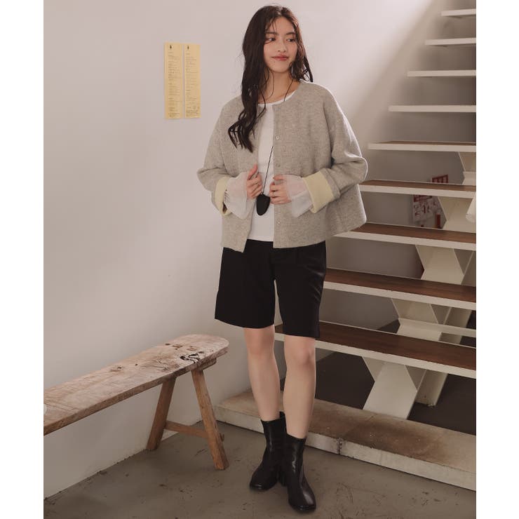 配色デザインニットコート/カーディガン | titivate | 詳細画像2 